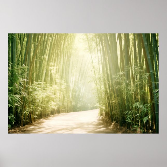 Bamboo Landscape Meditation Serene Calm Poster (Front)