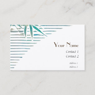 Bamboo leaves -minimalist business card
