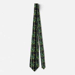 Bamboo Leaves Pattern Necktie