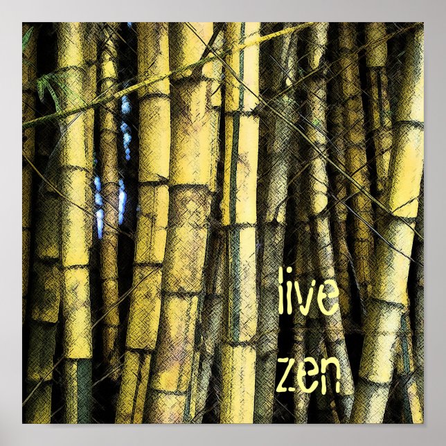 Bamboo live zen poster (Front)