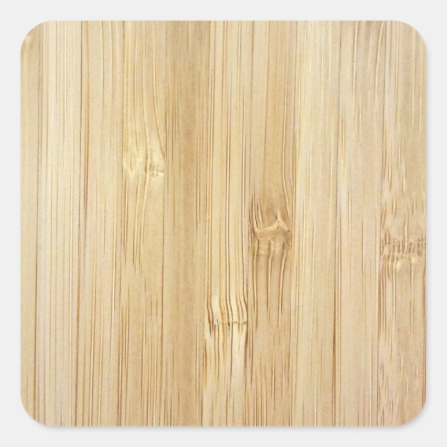Bamboo-Look Square Sticker (Front)