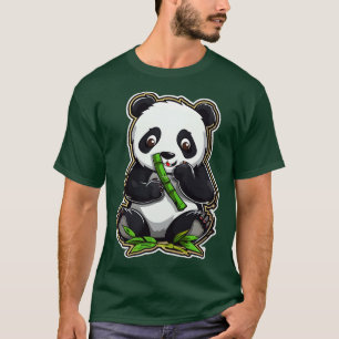 Bamboo Love Endearing Panda Eating 2 T-Shirt