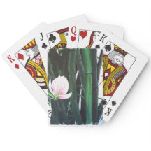 Bamboo magnolias - playing cards