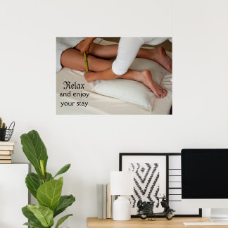 Bamboo Massage Leg Poster