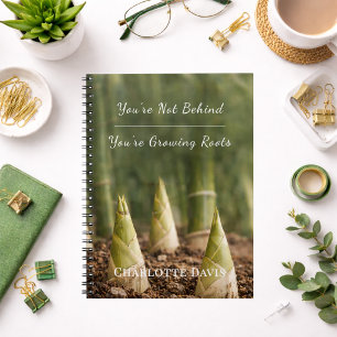 Bamboo motivational journal for business woman