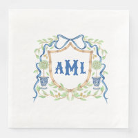 Bamboo & Olive Topiary Crest | Monogram