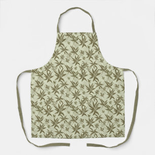 Bamboo on Beige Sheers - seamless surface pattern. Apron