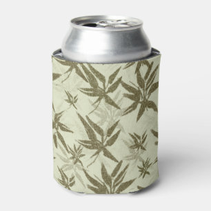 Bamboo on Beige Sheers - seamless surface pattern. Can Cooler
