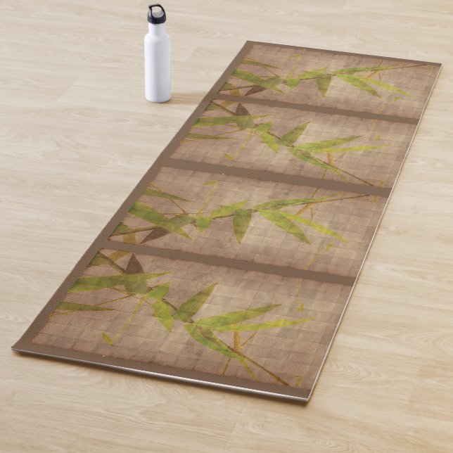 Bamboo on parchment paper yoga mat (In Situ)