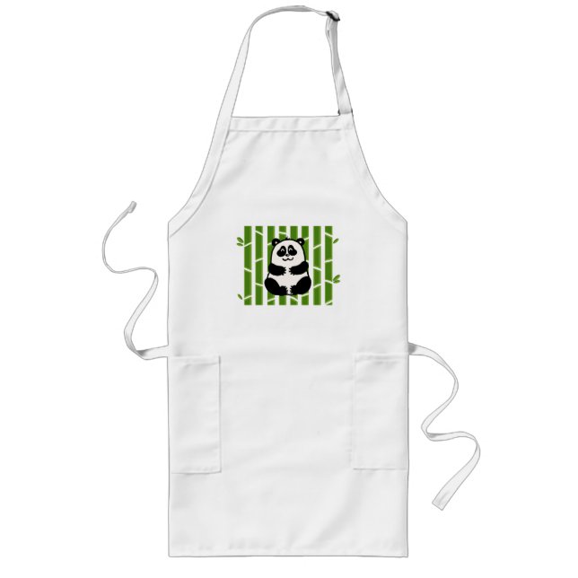 Bamboo Panda Apron/Smock Long Apron (Front)