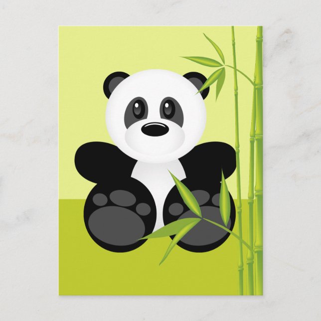 Bamboo Panda Bear Postcard (Front)