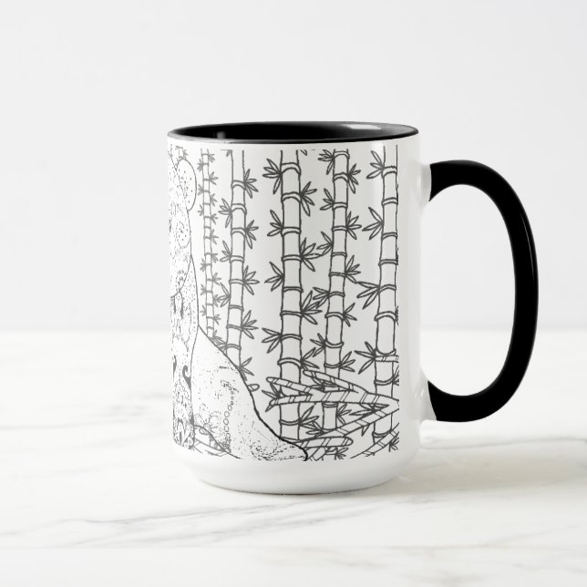 Bamboo Panda Doodle Mug (Right)