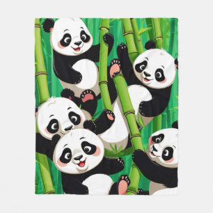 Bamboo Panda Fleece Blanket