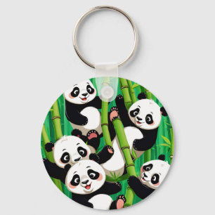 Bamboo Panda Key Ring
