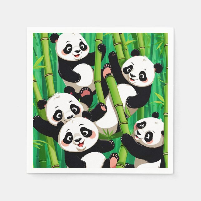 Bamboo Panda Napkin (Front)