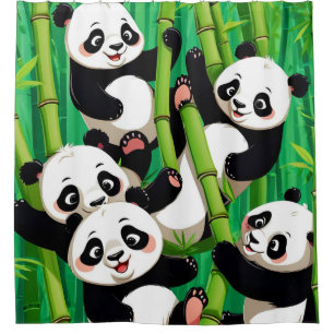Bamboo Panda Shower Curtain