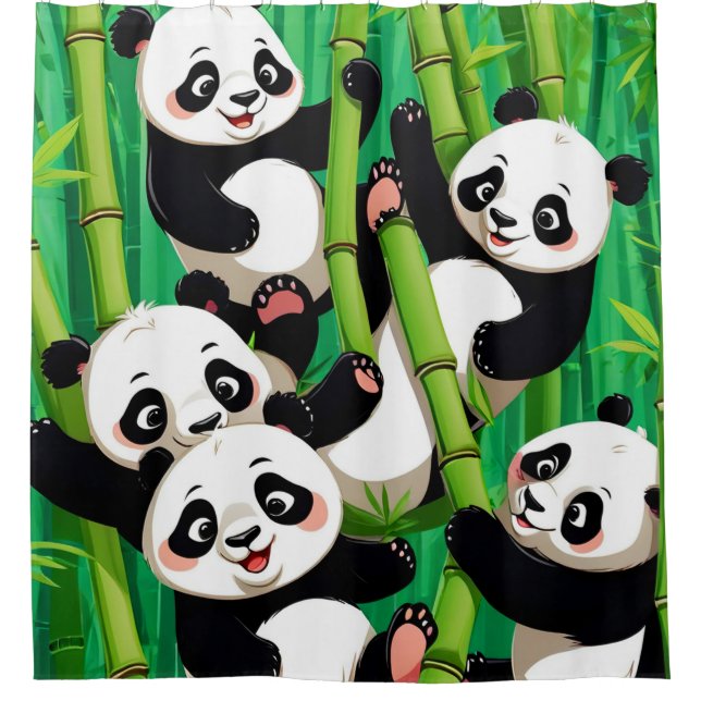 Bamboo Panda Shower Curtain (Front)