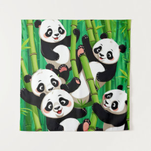 Bamboo Panda Tapestry