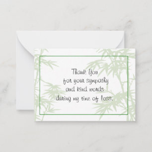 Bamboo Plants Thank You Card