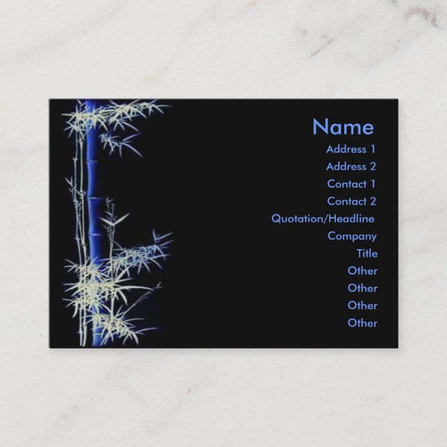 Bamboo Profile Card (Front)