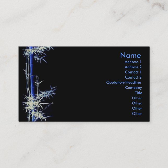 Bamboo Profile Card (Front)