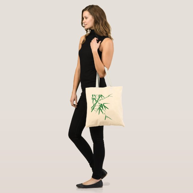 Bamboo screen-printed eco-friendly shopping bags (Front (Model))