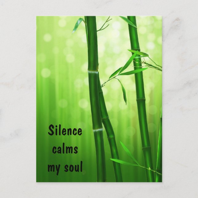 Bamboo - Silence Calms My Soul Postcard (Front)