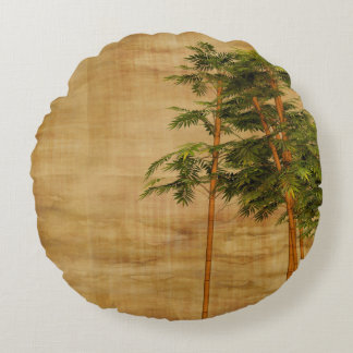 Bamboo stationery wallpaper round cushion