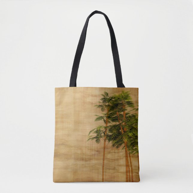 Bamboo stationery wallpaper tote bag (Front)