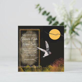 Bamboo & Swallow Wedding Invitation