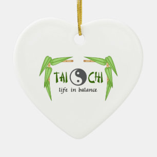 BAMBOO TAI CHI CERAMIC TREE DECORATION