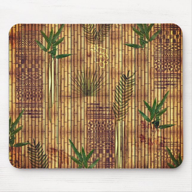 Bamboo Tapa Cloth Mouse Pad (Front)