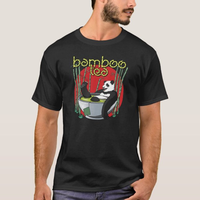 Bamboo Tea Drinker Panda T-Shirt (Front)