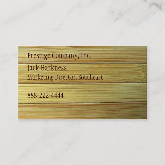 Bamboo Texture Business Card (Front)