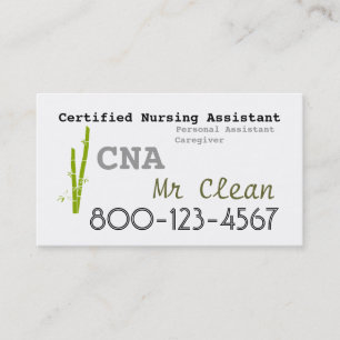 Bamboo theme CNA business card template