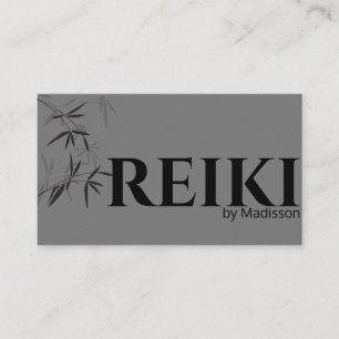 Bamboo Theme Reiki Practioner Business Card