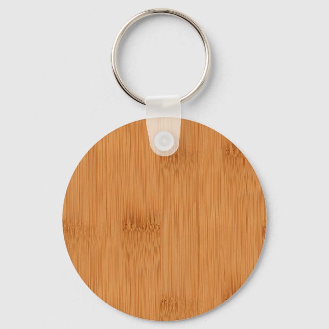 Bamboo Toast Wood Grain Look Key Ring (Front)