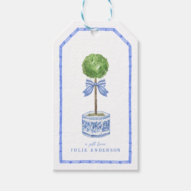 Bamboo Topiary Garden | Chinoiserie  Gift Tags (Front)