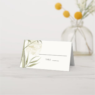 Bamboo Tree Watercolor Place Card