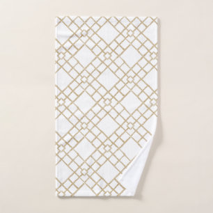 Bamboo Trellis Preppy Bathroom Decor Hand Towel