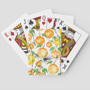 Bamboo watercolor: jungle seamless pattern. playing cards