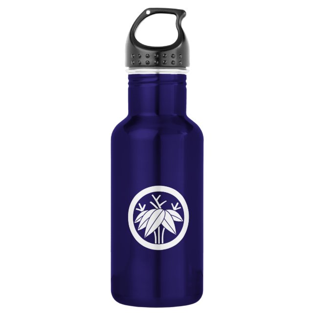 Bamboo with root in circle 532 ml water bottle (Front)
