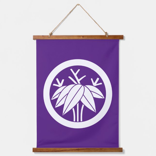 Bamboo with root in circle Golf Balls Hanging Tapestry (Front)