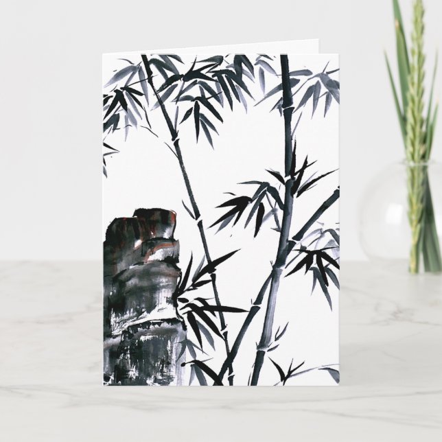 Bamboo with Stone Card (Front)
