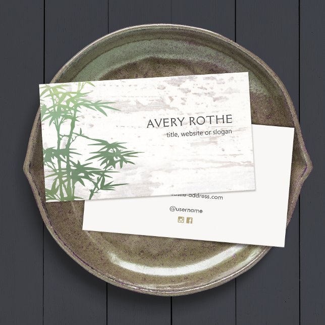  Bamboo Wood Chinese Medicine Business Card (Creator Uploaded)