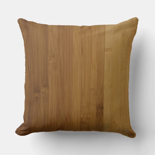 Bamboo Wood Print Cushion (Front)