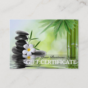 Bamboo Zen Stones Reiki Spa Salon Gift Certificate