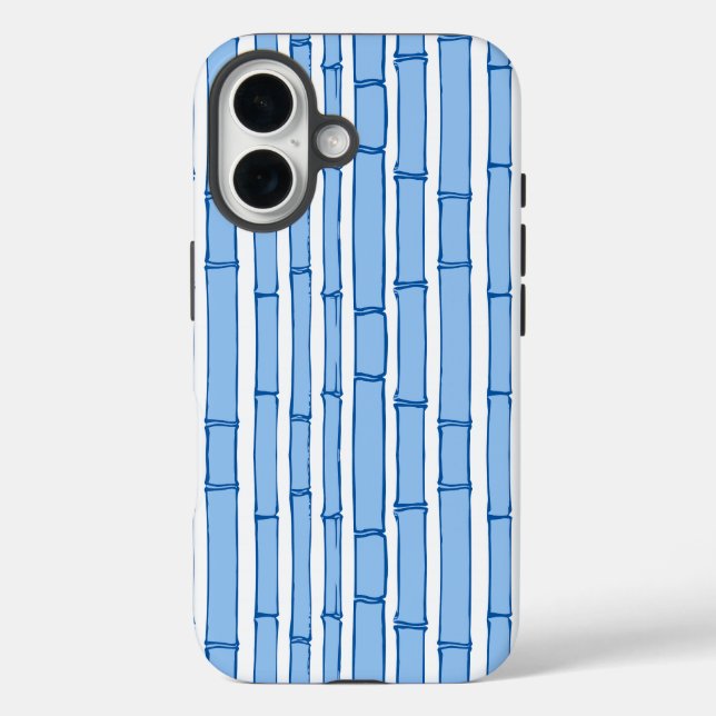 Bambooey Bamboo Stripe in Blue Porcelain Case-Mate iPhone Case (Back)