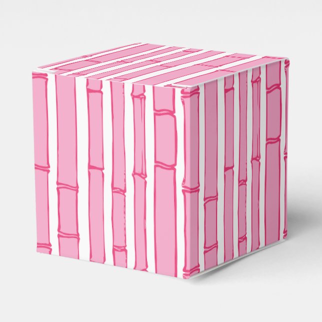 Bambooey Bamboo Stripe in Pink Favour Box (Front Side)