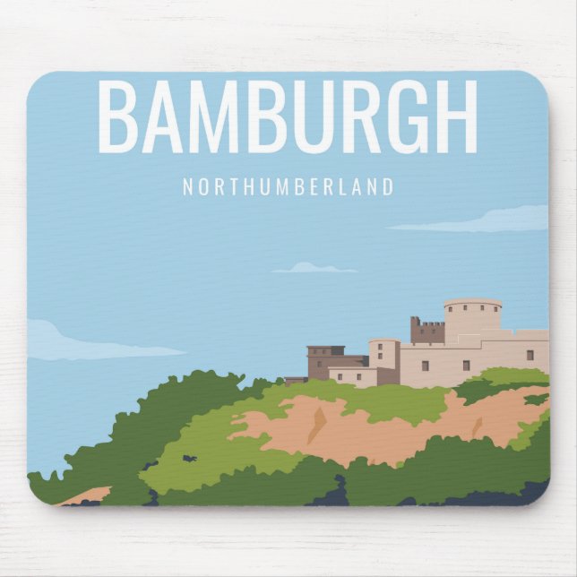 Bamburgh Northumberland Mouse Pad (Front)